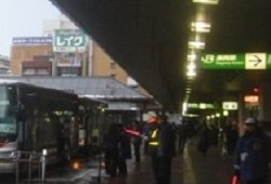 平成16(2004)年10月 新潟県中越地震に伴う バスによる新幹線代行輸送
